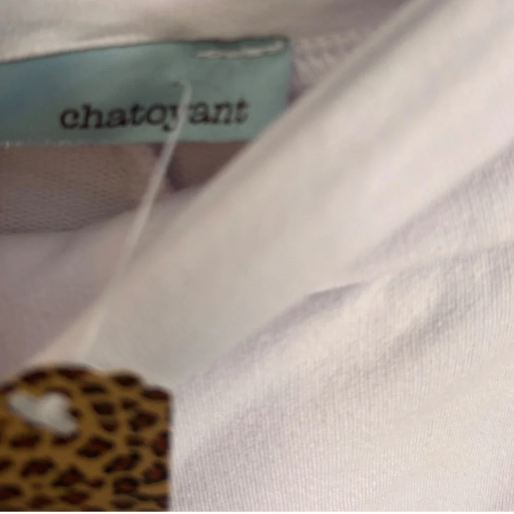 Chatoyant Womens Pants Sz M White Mineral Wash Bell Bottoms‎ Stretchy Pull On